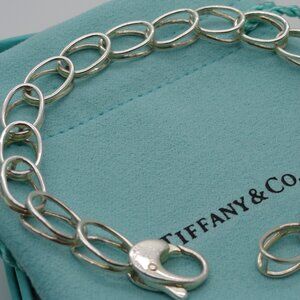 Tiffany & Co. Sterling Silver Interlocking Double Oval Links 7 1/2" Bracelet